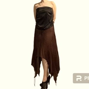 Tramando designers dress size 0 pleats formal casual side length adjustable